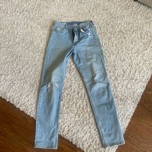 Like new Gap sky high TALL straight jeans